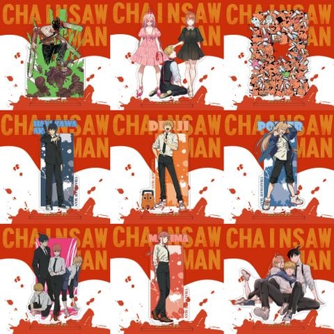 Tượng Standee mica anime Chainsaw Man