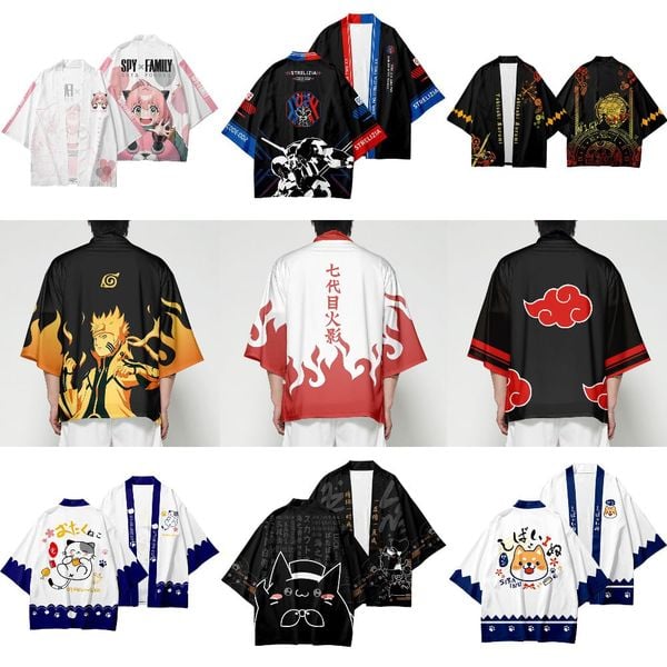 [Có nhiều mẫu] Áo khoác haori anime thời trang phong cách Nhật Bản