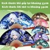 Quạt giấy lụa game Genshin Impact mẫu mới (Loại lớn)
