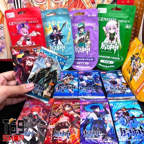 Pack nhân phẩm, gói thẻ nhân phẩm game Genshin Impact và Honkai Star Rail mẫu mới