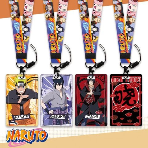 Dây đeo thẻ tên/móc khóa dây strap anime Naruto (Có kèm theo bảng tên)