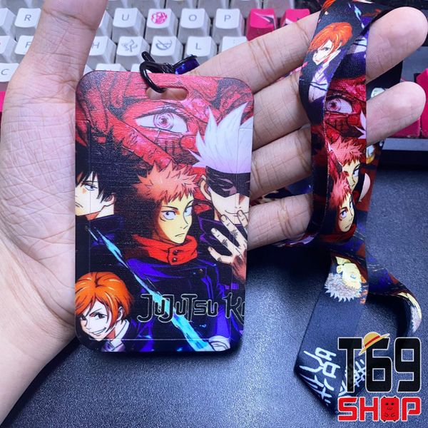 Dây đeo thẻ tên/móc khóa dây strap anime Jujutsu Kaisen (Có kèm theo bảng tên)