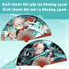 Quạt giấy lụa game Genshin Impact mẫu mới (Loại lớn)