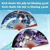 Quạt giấy lụa game Genshin Impact mẫu mới (Loại lớn)