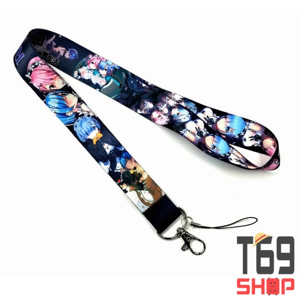 Dây đeo thẻ tên/móc khóa dây strap anime Re: Zero