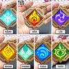 [Loại lớn] Móc khóa kim loại Nguyên tố Vision game Genshin Impact: Inazuma, Liyue, Mondstadt, Sumeru