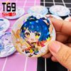 [Tặng bao bảo vệ] Huy hiệu game Genshin Impact có hiệu ứng lấp lánh (Size 5.8cm)