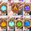 [Loại lớn] Móc khóa kim loại Nguyên tố Vision game Genshin Impact: Inazuma, Liyue, Mondstadt, Sumeru
