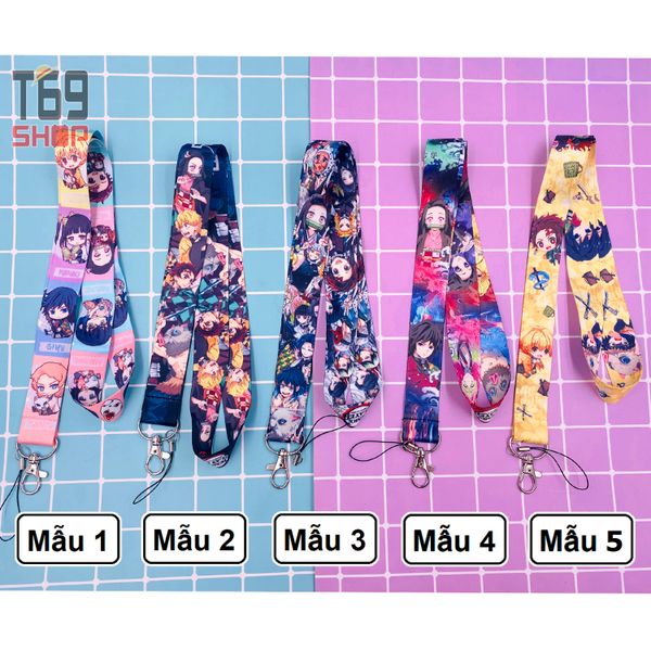 Dây đeo thẻ tên/móc khóa dây strap anime Kimetsu no Yaiba