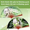 Quạt giấy lụa game Genshin Impact mẫu mới (Loại lớn)