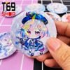 [Tặng bao bảo vệ] Huy hiệu game Genshin Impact có hiệu ứng lấp lánh (Size 5.8cm)