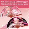 Quạt giấy lụa game Genshin Impact mẫu mới (Loại lớn)