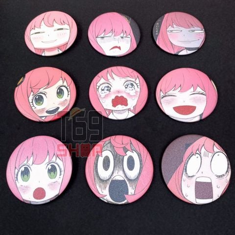 Huy hiệu Anya Meme Face - anime Spy x Family (Size 5.8cm)