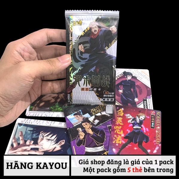 [Chính Hãng KAYOU] Pack nhân phẩm, gói thẻ nhân phẩm anime Jujutsu Kaisen