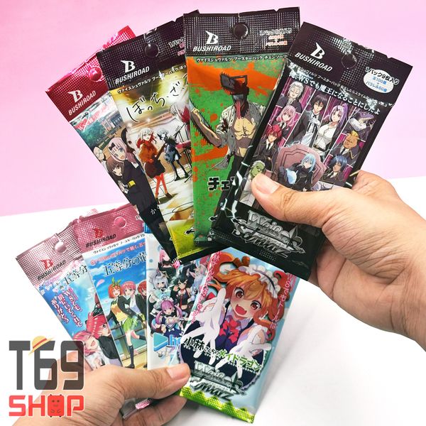 Chính Hãng Bushiroad - Pack nhân phẩm, gói thẻ nhân phẩm Weiss Schwarz nhiều mẫu Anime