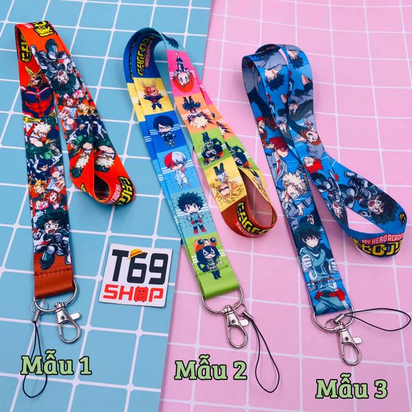 Dây đeo thẻ tên/móc khóa dây strap anime My Hero Academia