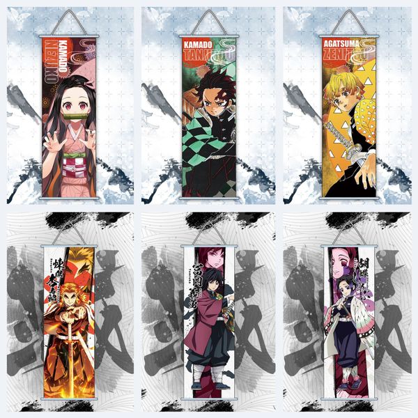 [8 Mẫu] Poster vải, tranh treo vải cao cấp anime Kimetsu no Yaiba (Size 70cm)