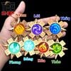 [Có dạ quang] Móc khóa kim loại Nguyên tố Vision game Genshin Impact: Inazuma, Liyue, Mondstadt, Sumeru, Fontaine