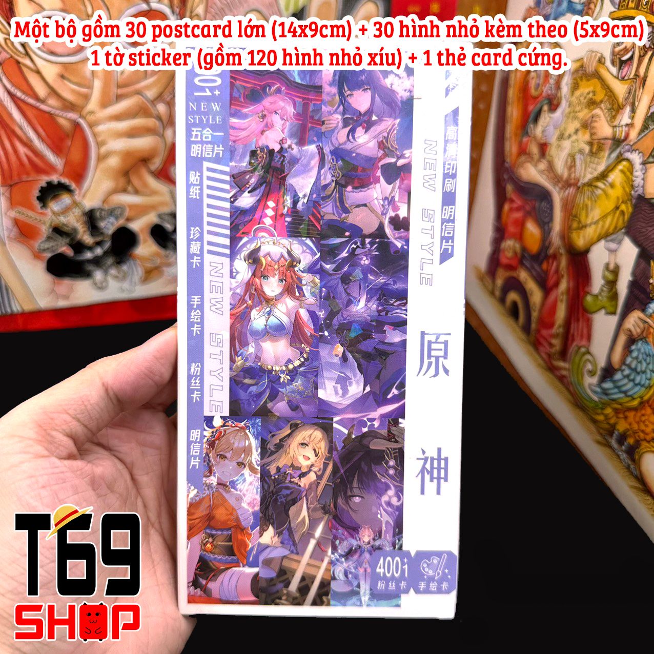 Hộp Postcard Bưu Thiếp Genshin Impact Honkai Impact Jujutsu Kaisen