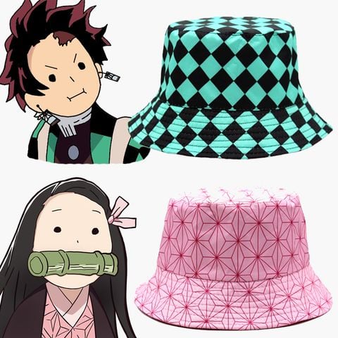 Mũ bucket Nezuko & Tanjiro - anime Kimetsu no Yaiba