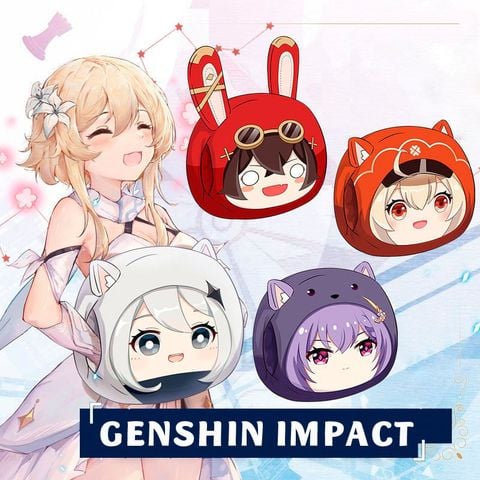 Gối nhồi bông mochi nhân vật game Genshin Impact - Có chỗ giữ ấm tay