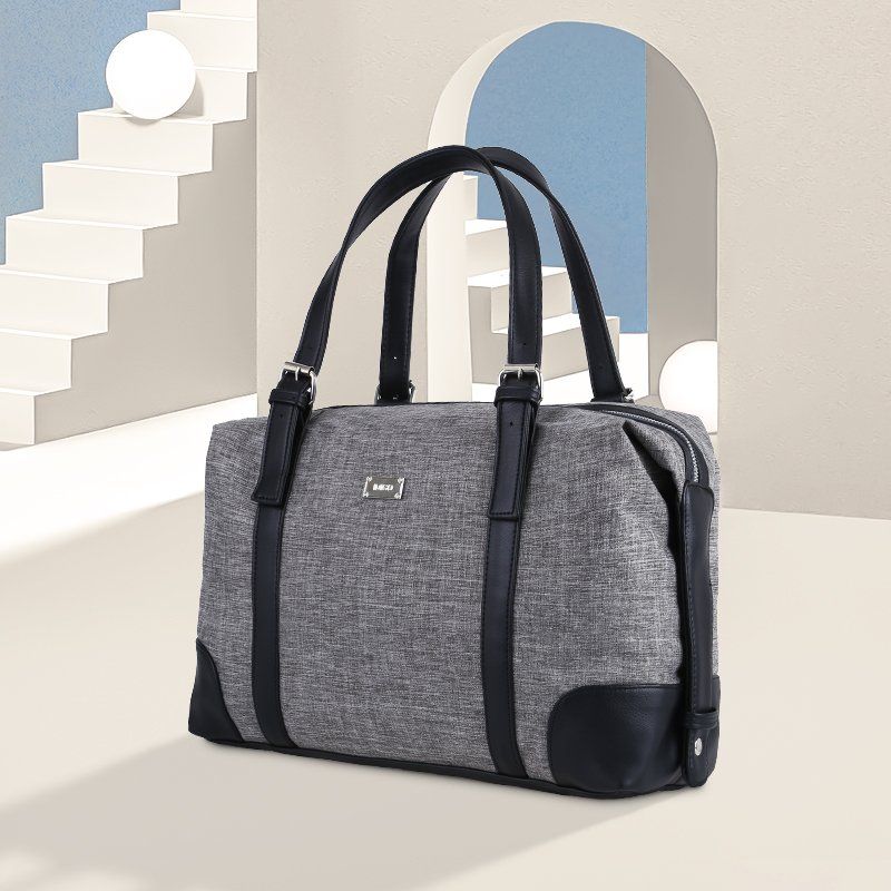 Túi xách du lịch đa năng unisex chữ nhật phối dây da IDIGO UB2 - 517 - 00