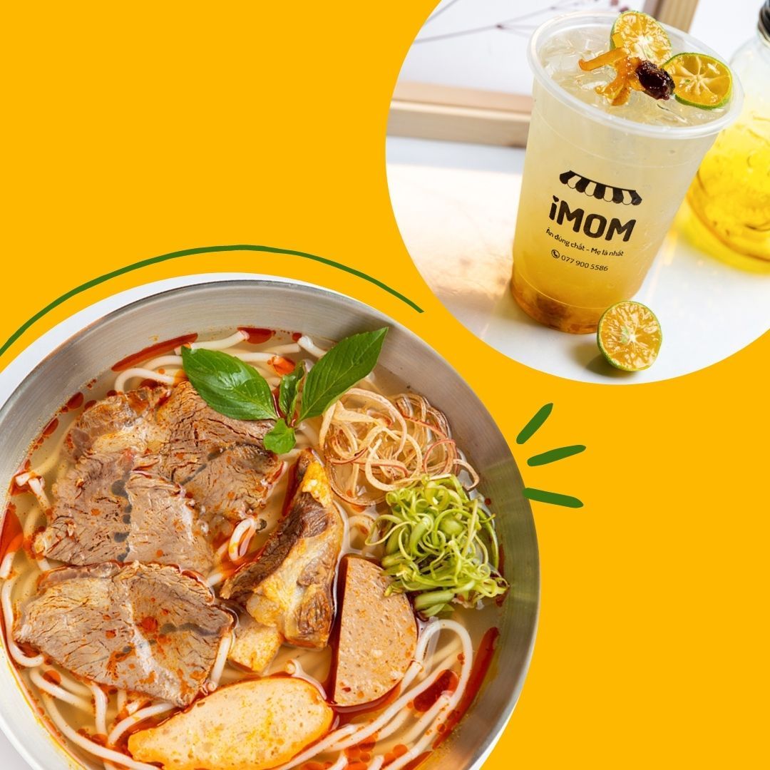 Bún Bò Huế nạm chả + Tắc xí muội mật ong Healthy (M)
