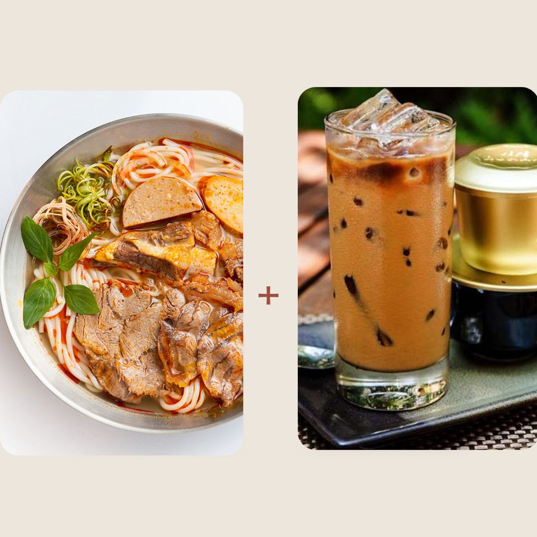 Bún Bò Huế Thập Cẩm + Cà Phê Sữa Đá Chill