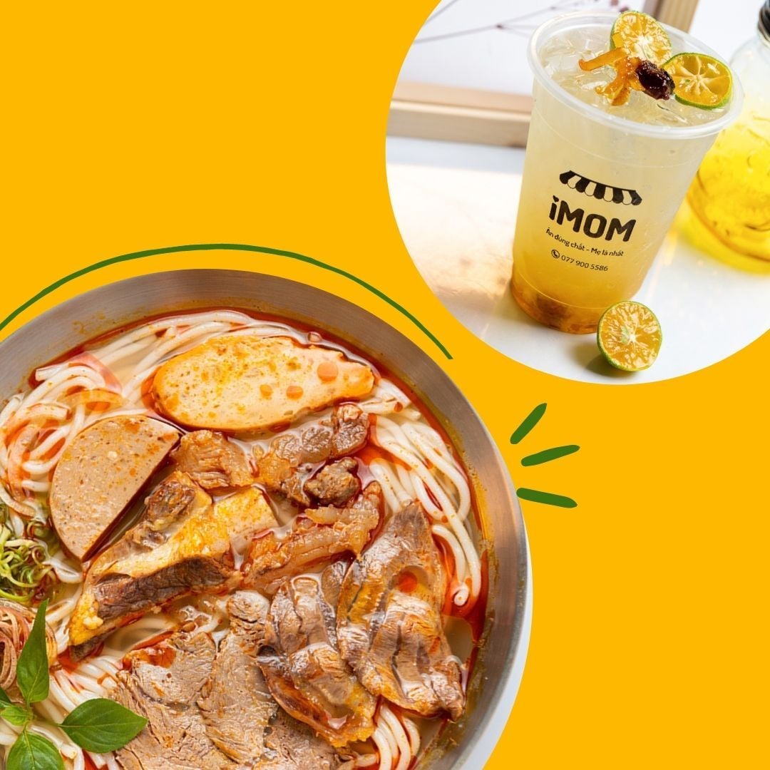 Bún Bò Huế thập cẩm + Tắc xí muội mật ong Healthy