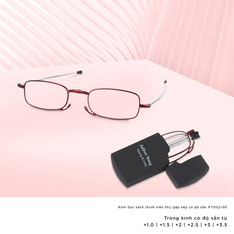 Kính đọc sách (kính viễn thị) thời trang nam, nữ gấp xếp có độ sẵn Jaliver Young FY002-00