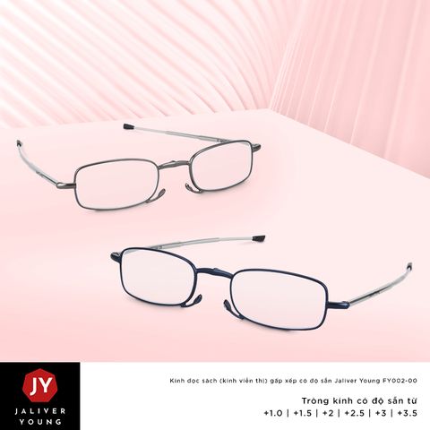 Kính đọc sách (kính viễn thị) thời trang nam, nữ gấp xếp có độ sẵn Jaliver Young FY002-00 
