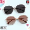Mắt kính mát nam nữ ovan gọng kính kim loại UV400 Jaliver Young SM – 6113