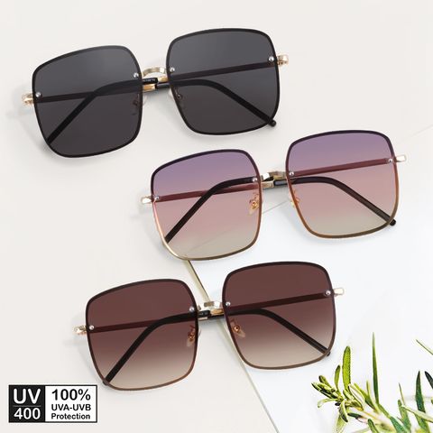 Mắt kính mát nam nữ vuông gọng kính kim loại UV400 Jaliver Young SM – 6166