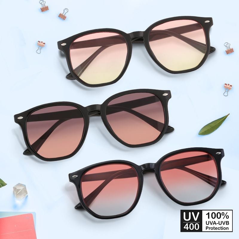 Mắt kính mát nữ đa giác gọng kính nhựa trang trí viền UV400 Jaliver Young SP – 1064