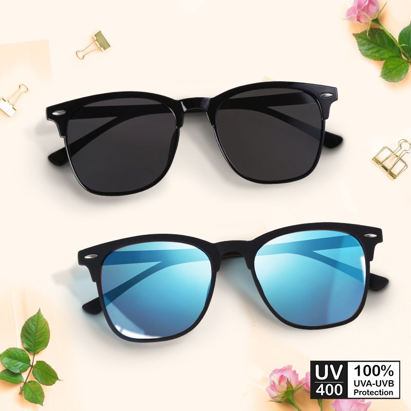 Mắt kính mát nam nữ vuông gọng kính nhựa phân cực chống chói UV400 Jaliver Young SP-1070