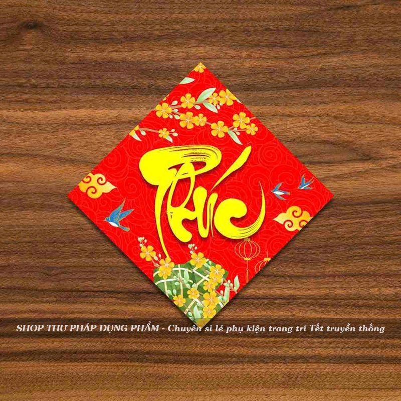 Tem dán hộp quà decal dán trang trí mứt giỏ quà hoa quả trang trí Tết ...