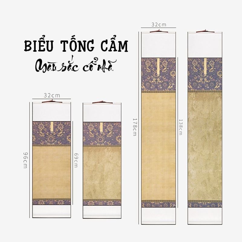 Biểu liễn lụa tống cẩm màu cổ nhã