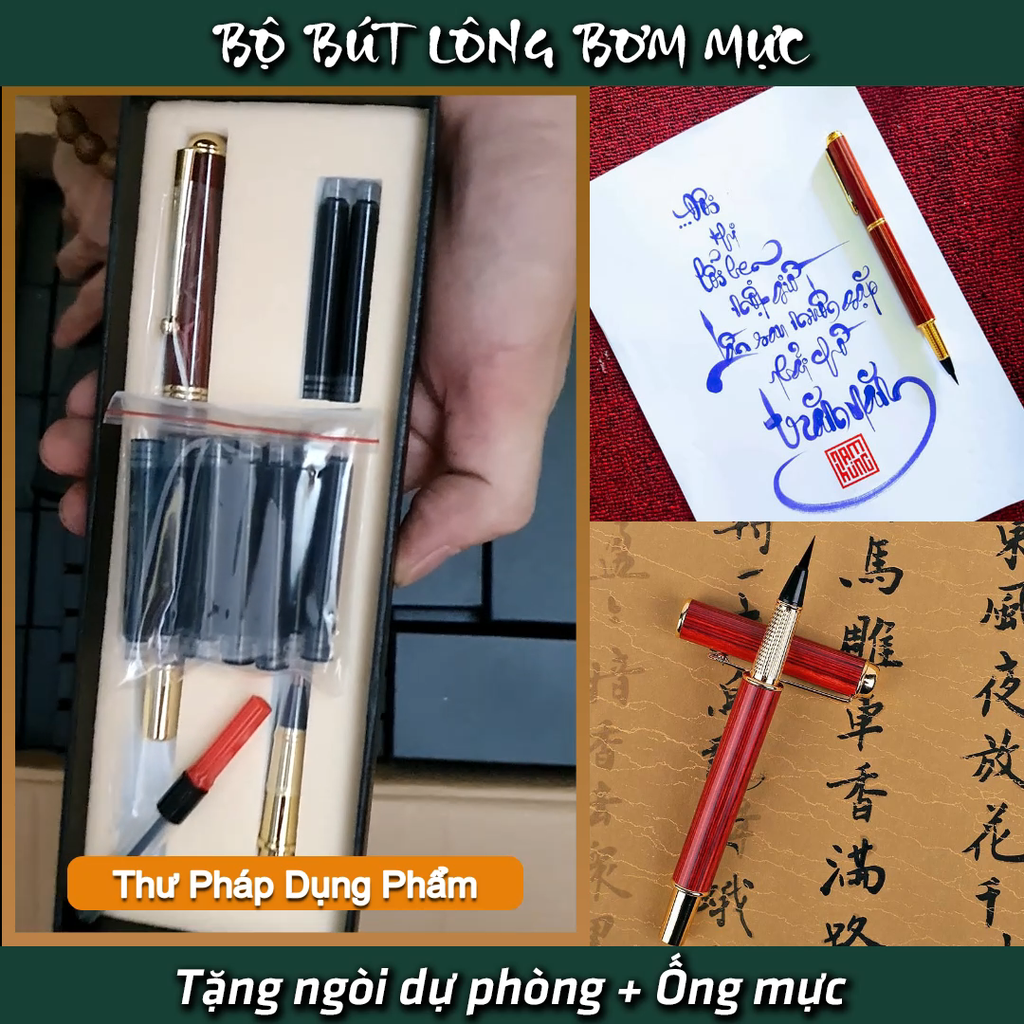 Bộ Combo Bút Lông Bơm Mực LPĐ03