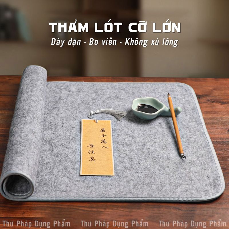 Thảm lót giấy viết thư pháp bo viền cỡ lớn 50x100cm