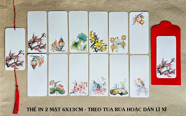 Thẻ treo trang trí giấy cứng in tranh - Set 10 chiếc kèm dây treo – Thư ...