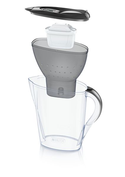 Bình lọc nước BRITA Marella Graphite 2.4L (có sẵn 1 lõi lọc Maxtra Plus) - Sản xuất tại Đức