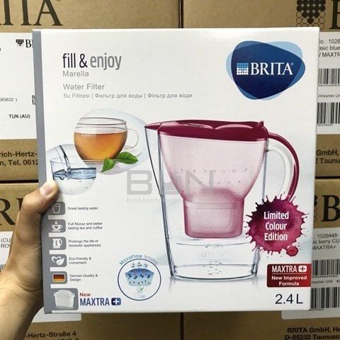 Bình lọc nước BRITA Marella Berry 2.4L (có sẵn 1 lõi lọc Maxtra Plus) - Sản xuất tại Đức