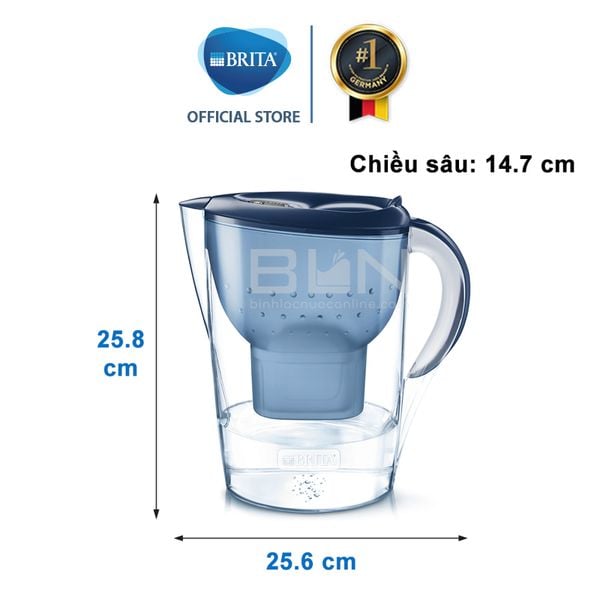 Bình lọc nước BRITA Marella XL Blue 3.5L (có sẵn 1 lõi lọc Maxtra Plus) - Thương hiệu đến từ Đức