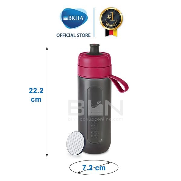 Bình lọc nước BRITA Active Pink 600ml (có sẵn 1 đĩa lọc MicroDisc) - Thương hiệu Đức