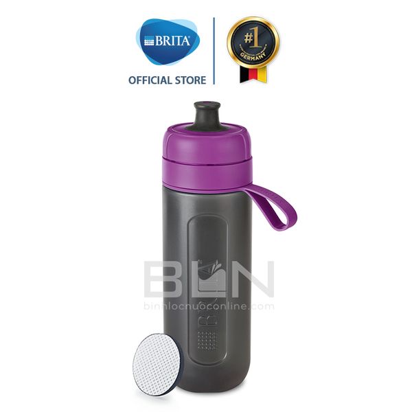 Bình lọc nước BRITA Active Purple 600ml (có sẵn 1 đĩa lọc MicroDisc) - Thương hiệu Đức