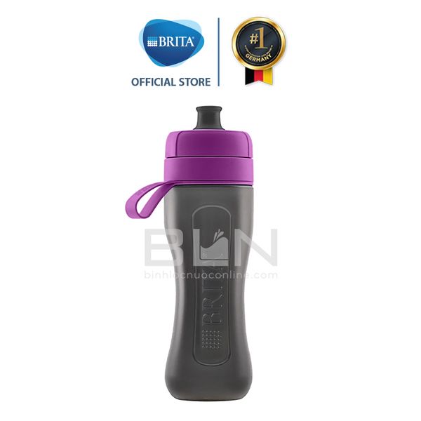 Bình lọc nước BRITA Active Purple 600ml (có sẵn 1 đĩa lọc MicroDisc) - Thương hiệu Đức