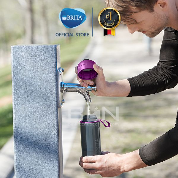 Bình lọc nước BRITA Active Purple 600ml (có sẵn 1 đĩa lọc MicroDisc) - Thương hiệu Đức