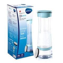 Chai lọc nước BRITA Fill & Serve Mind Soft Blue 1.3L (có sẵn 1 đĩa lọc MicroDisc) - Sản xuất tại Đức