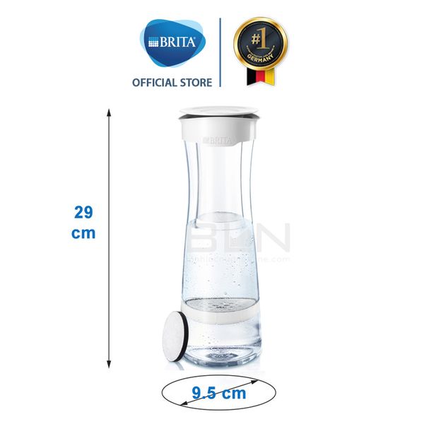 BÌnh lọc nước BRITA Fill & Serve Mind White 1.3L (có sẵn 1 đĩa lọc MicroDisc) - Sản xuất tại Đức
