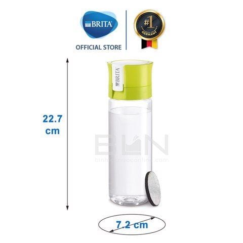 Bình lọc nước BRITA Vital Lime 600ml (có sẵn 1 đĩa lọc MicroDisc) - Thương hiệu Đức